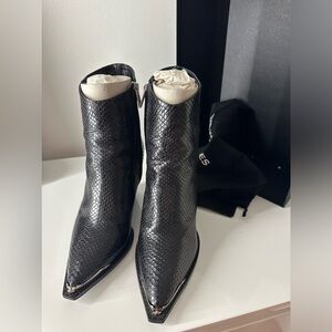 The Kooples lizard leather boots 38